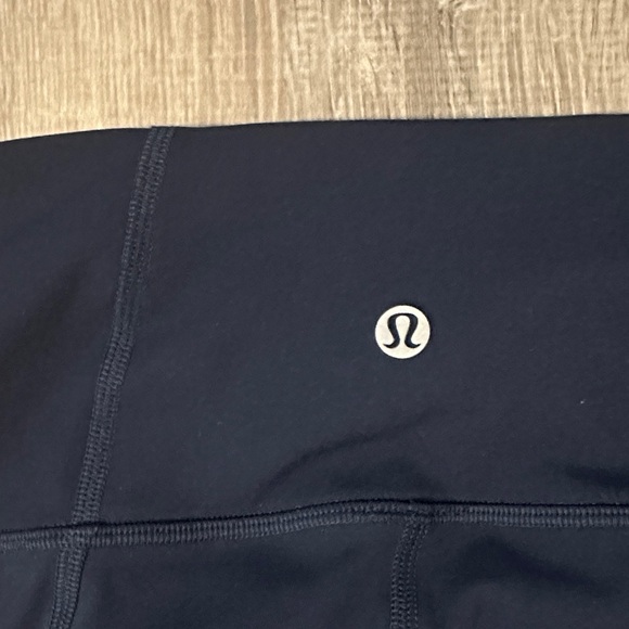 Lululemon 4 Pace Rival High Rise True Navy Crop Athletic Workout Women Leggings - Picture 9 of 13